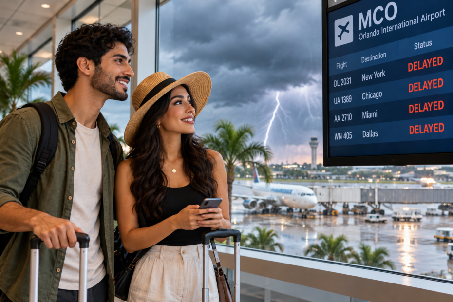 mco orlando florida airport storm luggage delay luggage pickup